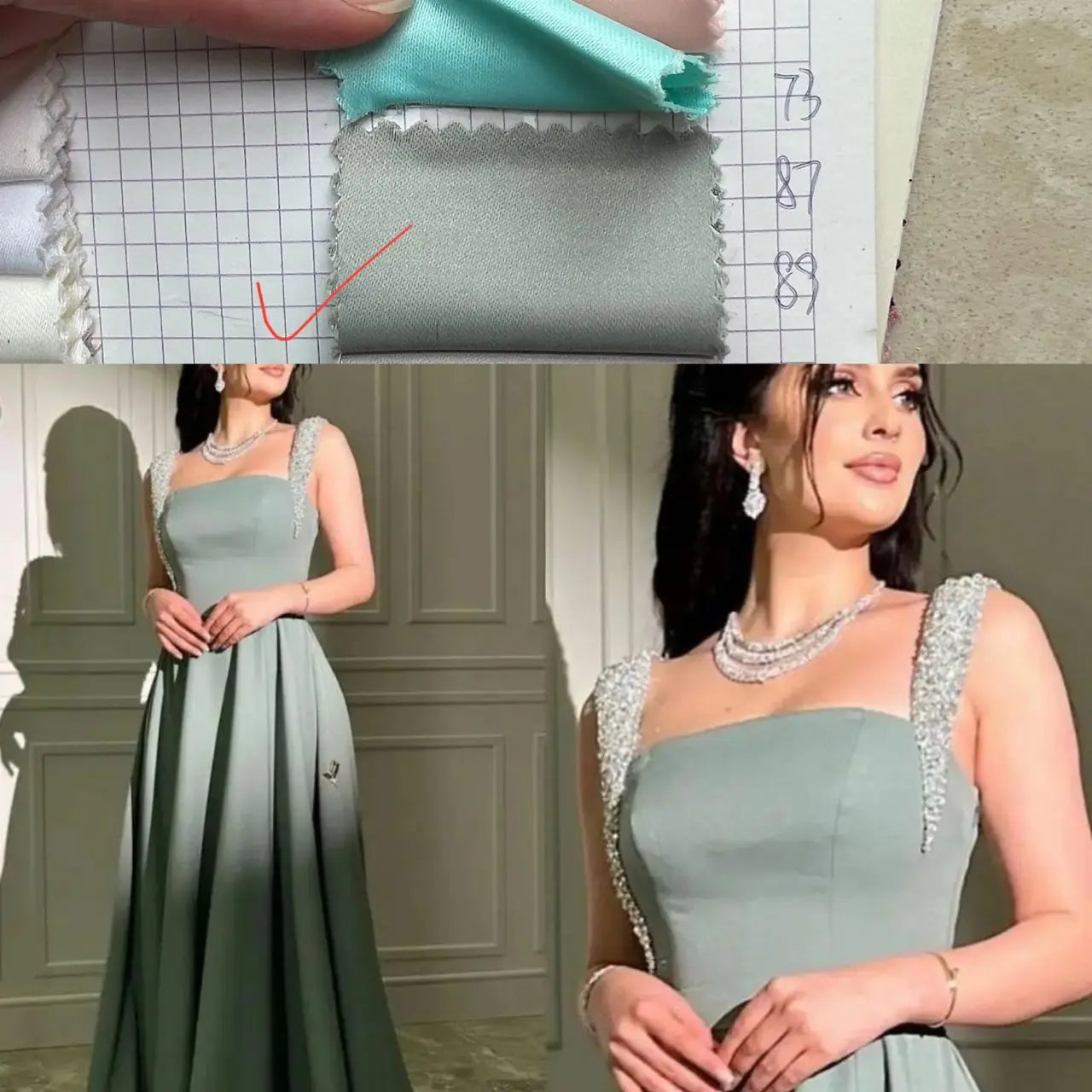 Green Satin a Line Ruched Long Prom Dresses Beaded Off Shoulder Birthday Party Formal Occasion Evening Gowns
