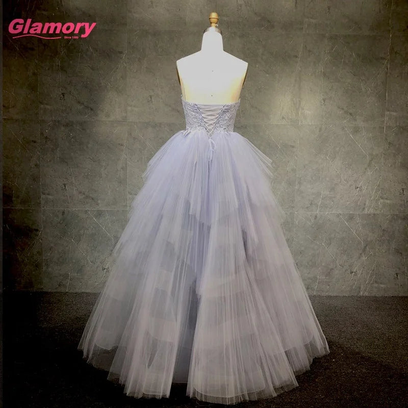 Hot Sale Women Fashion Sweetheart Embroidery Beading Party Prom Sleeveless Princess Ball Gown