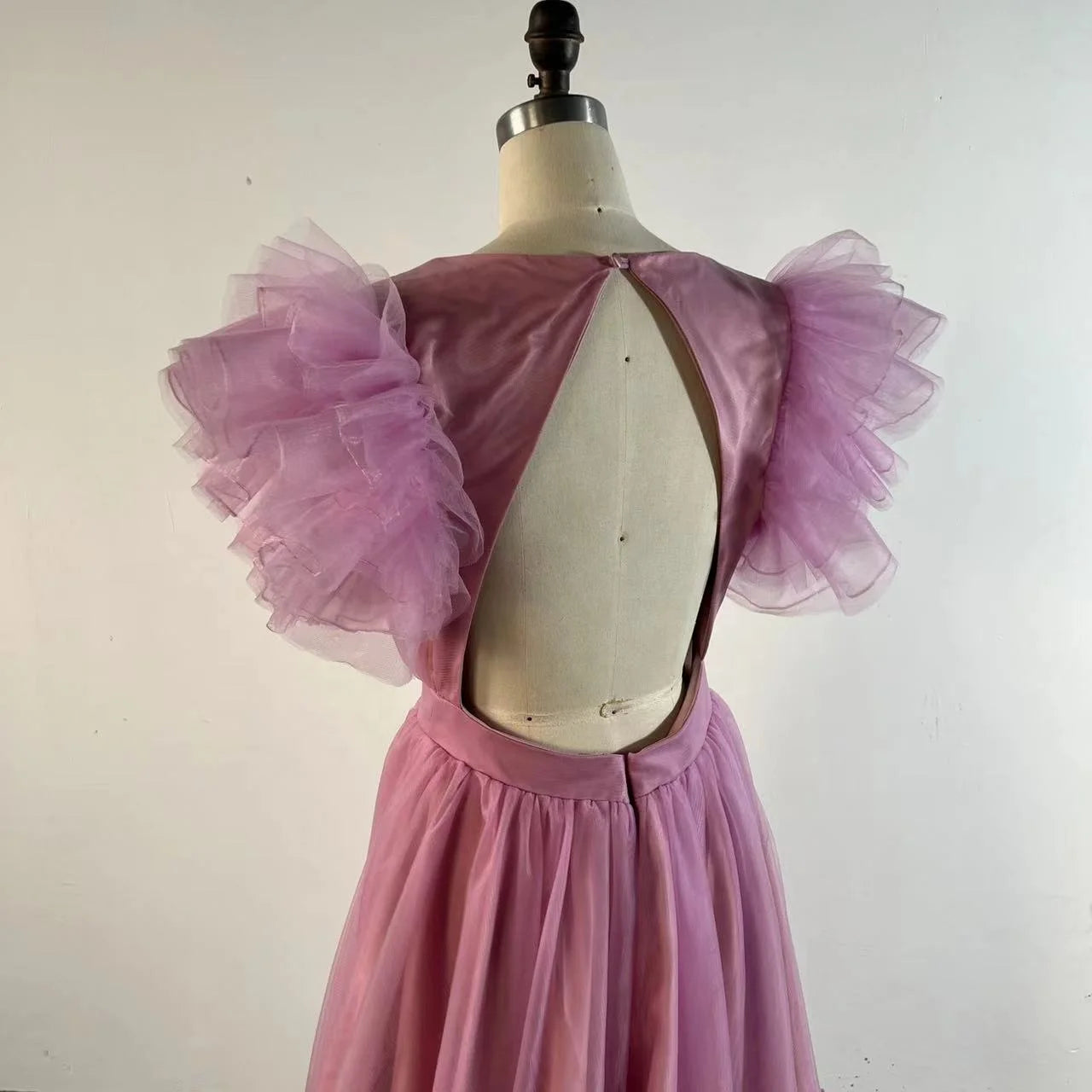 Fuchsia Sexy Split Long Tulle Women Prom Dress A-line Summer Elegant Evening Birthday Party Gown