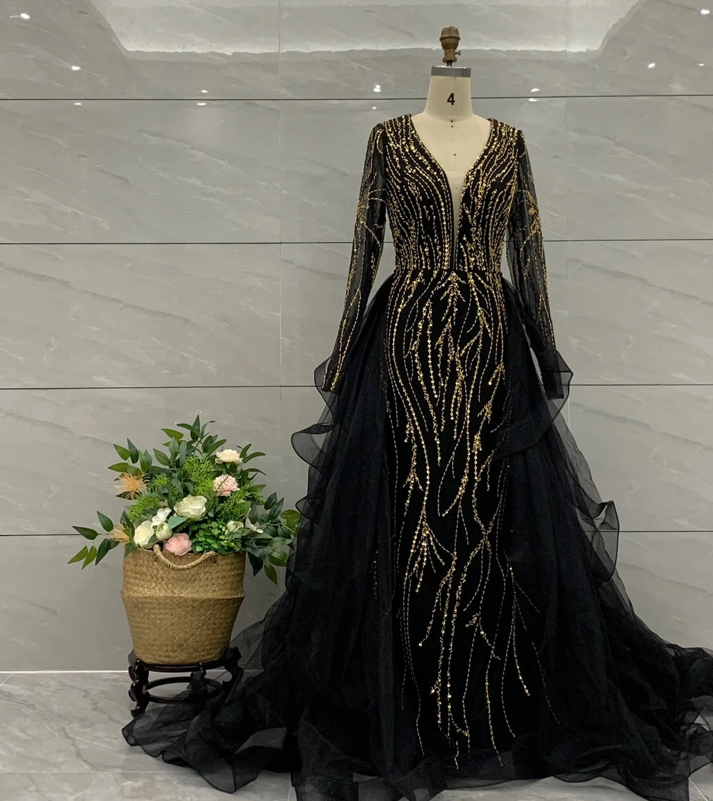 Summer Fashion 2022 New Tulle Beading Prom V-neck Ruffles Party Dress Banquet Long Plus Size Evening Dresses