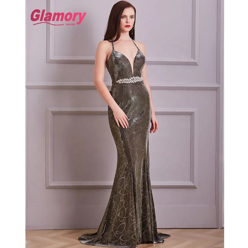 Evening Dresses 2020 Long Sexy Bare Back Evening Dress Mermaid Prom Dress for Wholesales