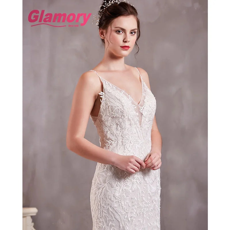 Hot Selling 2020 Lace Fabric Wedding Dress in Fish Style for Wholesales