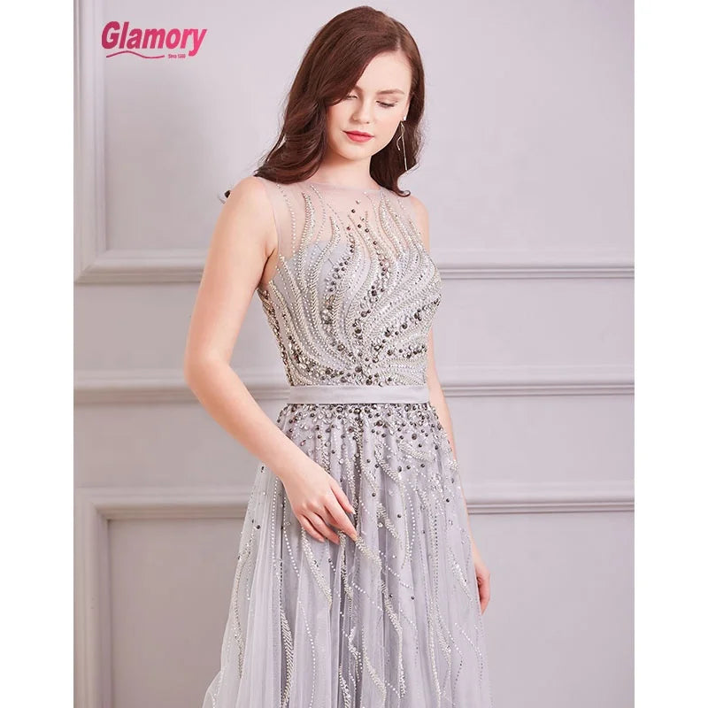 New Design Women Handmade Beaded  Evening Dress With Great Price