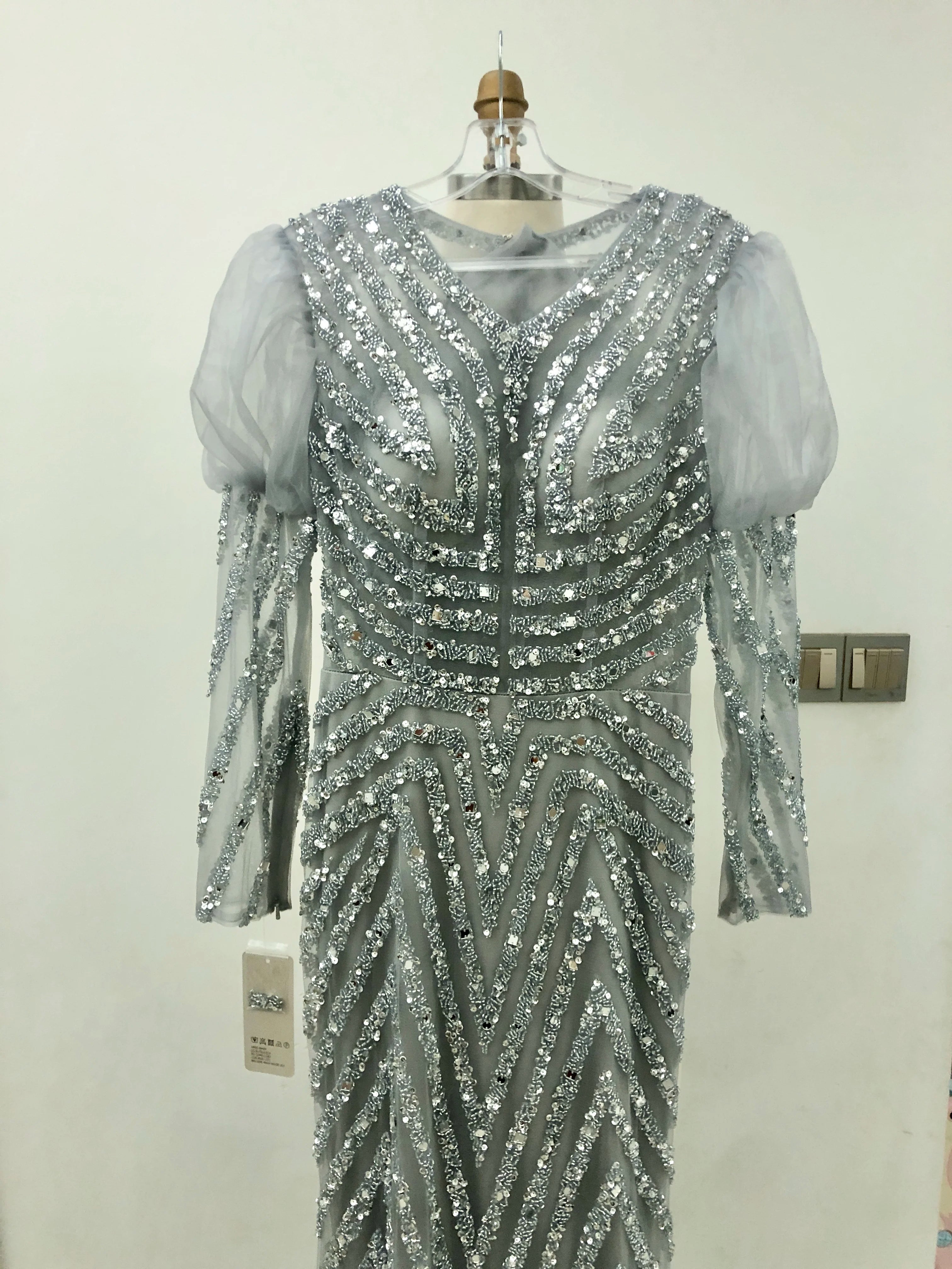 Golden Ready Made Beaded Gowns Arabia Women Party Dress in Bubai Gelinlik Mermaid Long Evening Dresses