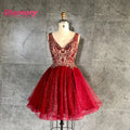 2020 Summer New Style Red Beading Lace Cheap Homecoming Dresses Short Party Dress Prom Made in China