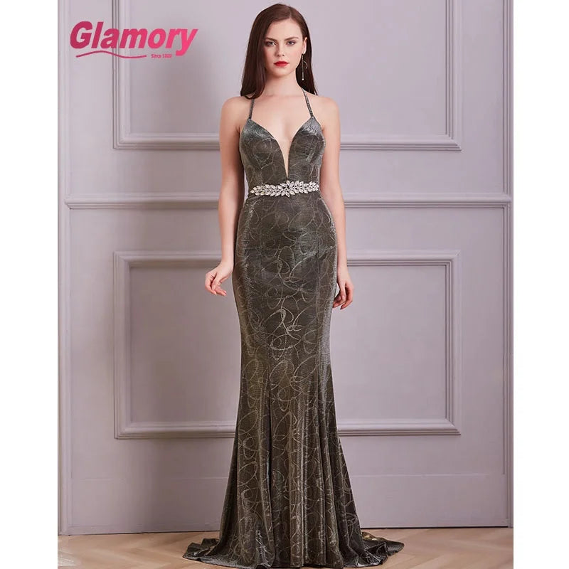 Evening Dresses 2020 Long Sexy Bare Back Evening Dress Mermaid Prom Dress for Wholesales