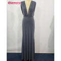 Gray Fashion Party Sleeveless Deep V Sexy Evening Bandegage Long Maxi Dress for Woman