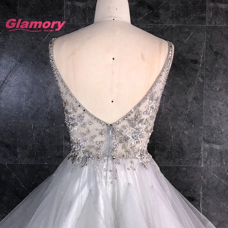 New Style Lace Embroidery Party Spaghetti Strap V-Neck Tulle Ruffles Short Graduates Prom Dress 2020