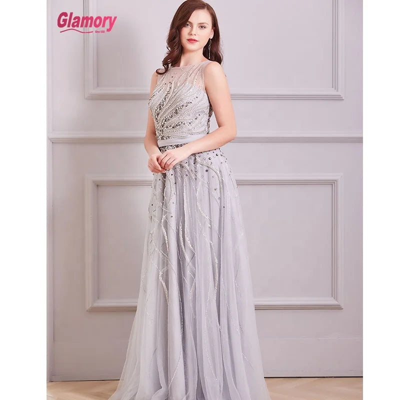 New Design Women Handmade Beaded  Evening Dress With Great Price
