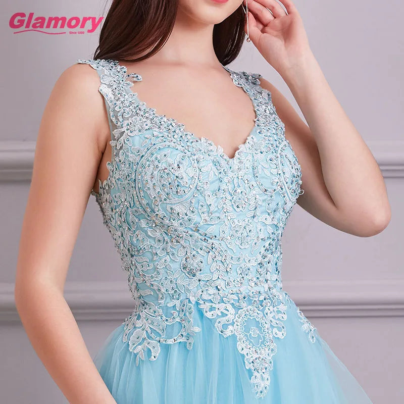 Embroidered Beading Dress Elegant Date Ceremony Party Prom Gown Ruffled Skirt Long Evening Dresses for Women