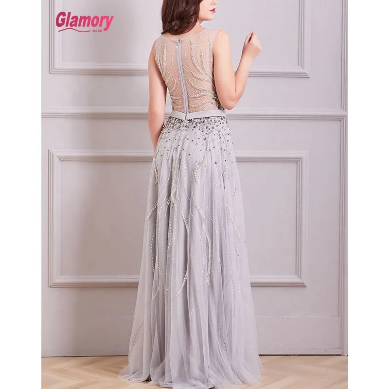 New Design Women Handmade Beaded  Evening Dress With Great Price