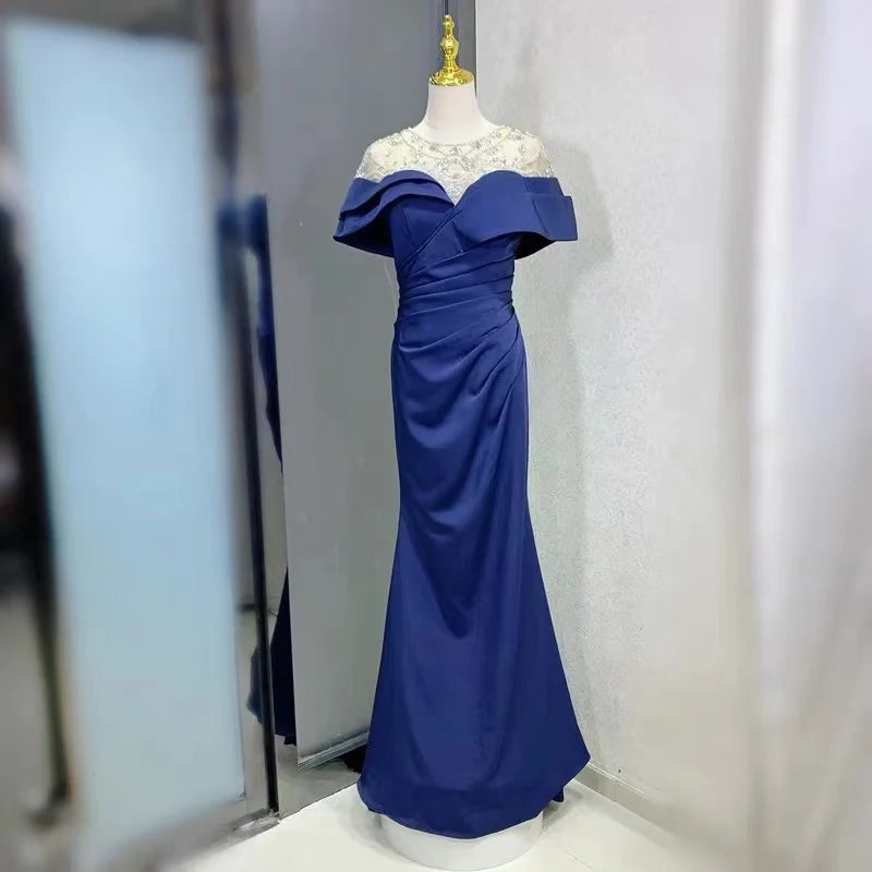 Red Banquet Evening Dress Fashion Party Long Evening Dress Elegant Slim Sexy Fishtail  Party  Dress