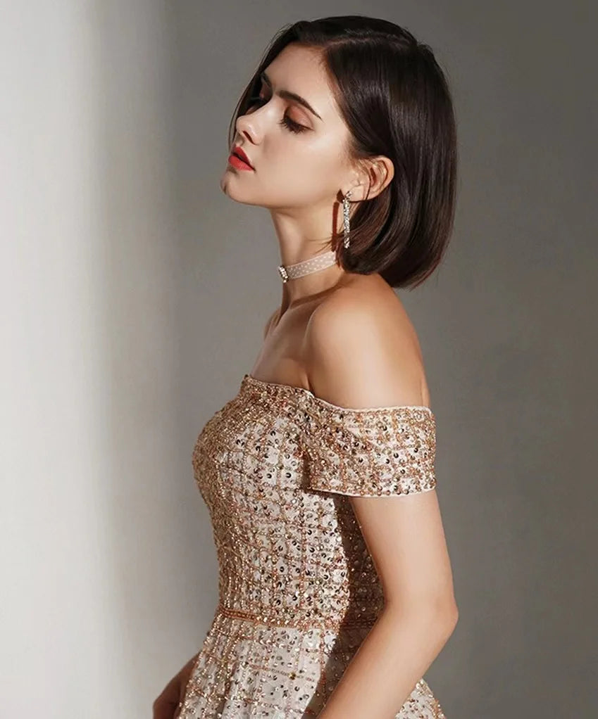 Luxury Dubai Mint Green Evening Dresses Elegant Off Shoulder Lilac Arabic Formal Dress for Women Wedding Party