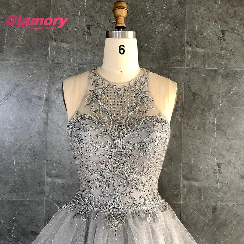2020 New Arrival Embroidered Lace Short Halter Neck A-line Sleeveless Homecoming Evening Dress