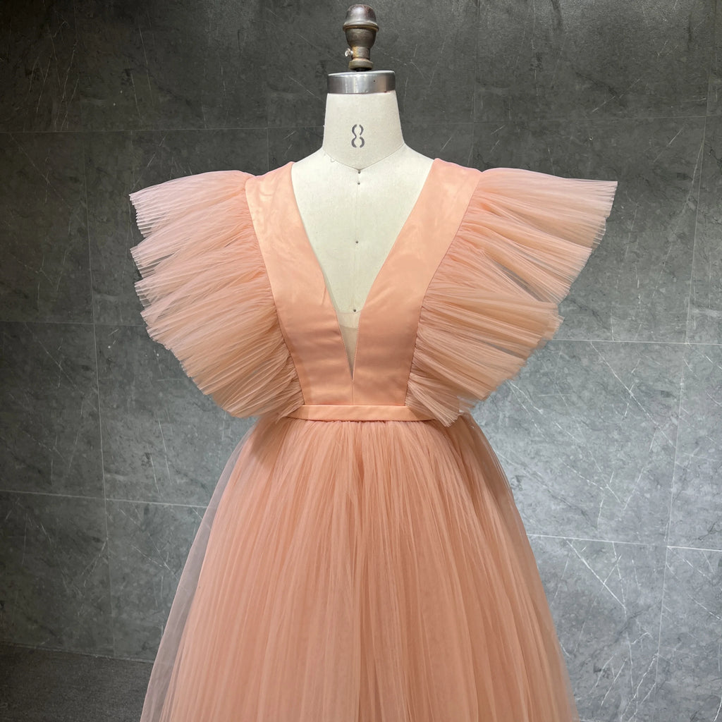 New Arrival Celebrity Wedding Party Mesh Puffy Top and Maxi Skirt  for Holiday Dress Birthday Party