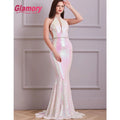 2020 New Arrival Sequin Evening Mermaid Style Halterneck Evening Dress