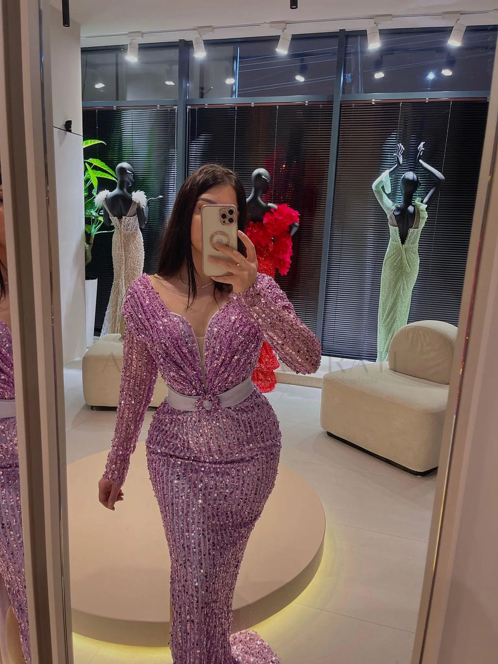 Muslim Purple Cocktail Dresses Mermaid Long Sleeves Formal Occasion Dresses Beaded Evening Party Gowns Vestidos De Coctel