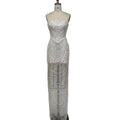 New Arrival Nude Luxury Beaded Pearls Mermaid Evening Dresses 2025 Women Party Evening Gown