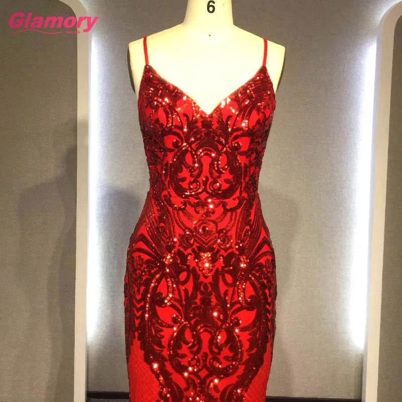 Mermaid Dresses 2020 Saudi Arabia Floor Length Vintage Evening Dress Multi Colors Sequined Formal Party Gowns