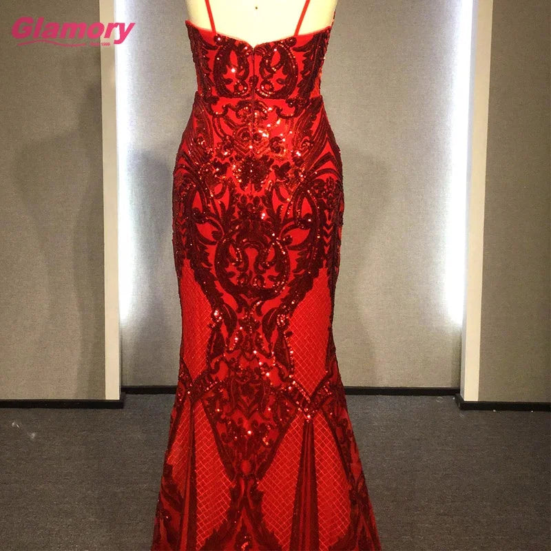 Mermaid Dresses 2020 Saudi Arabia Floor Length Vintage Evening Dress Multi Colors Sequined Formal Party Gowns