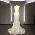 Elegant Vestido De Renda High Quality Long Lace Wedding Fitted Mermaid Bride Dress