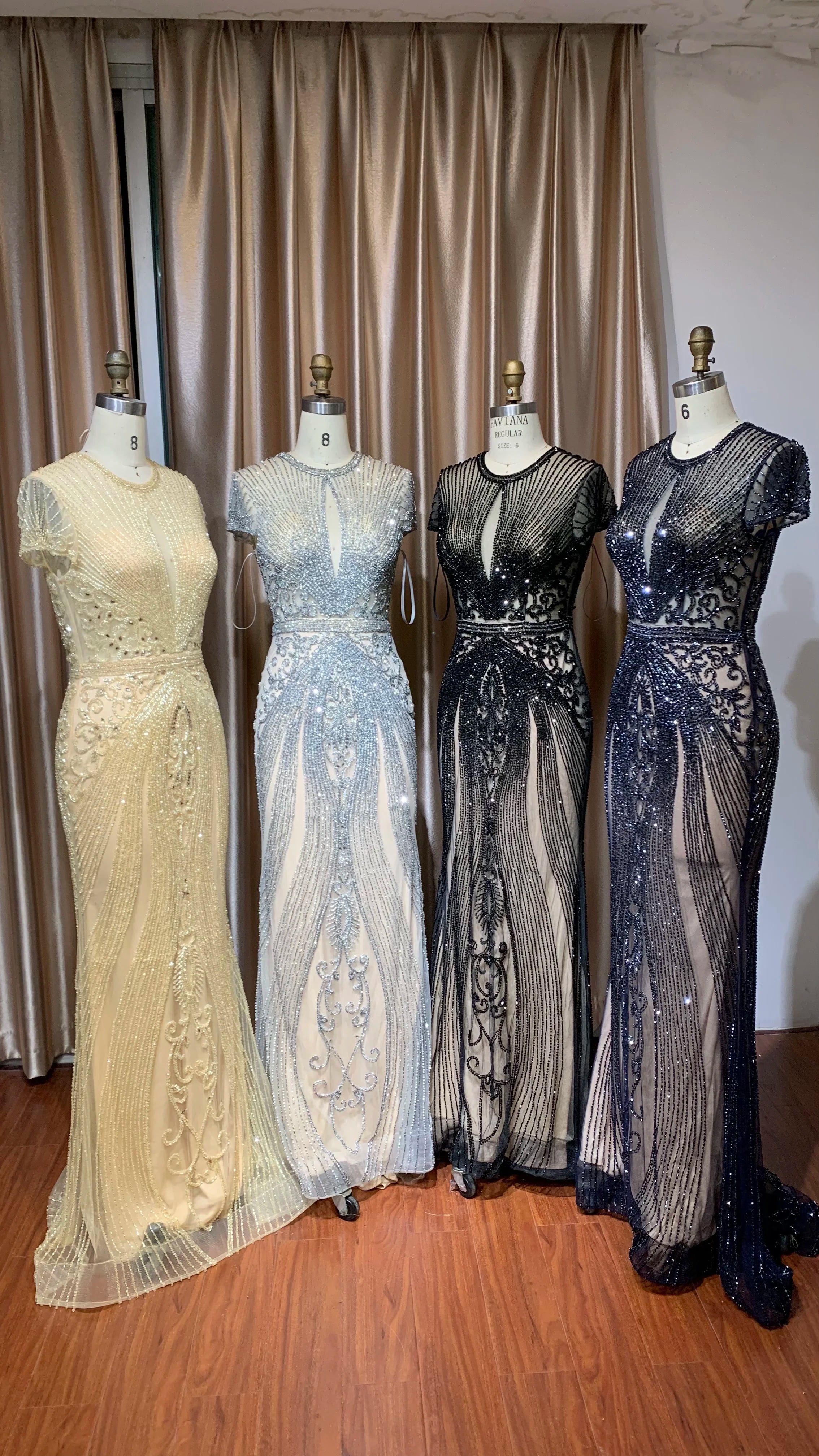 New Design Hand-beaded Ladies Pary Wear Gown Mermaid Prom Dress With High Quality