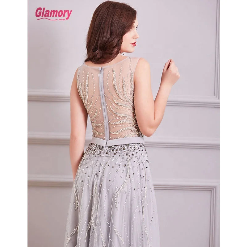 New Design Women Handmade Beaded  Evening Dress With Great Price