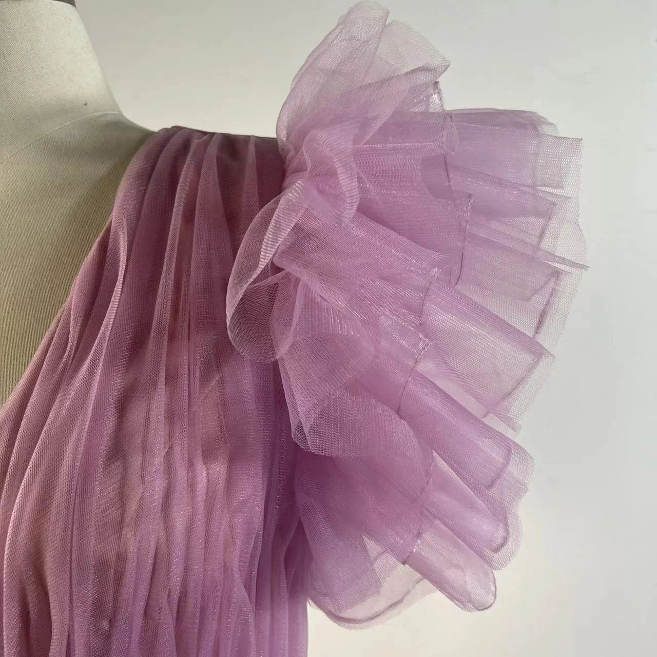 Fuchsia Sexy Split Long Tulle Women Prom Dress A-line Summer Elegant Evening Birthday Party Gown