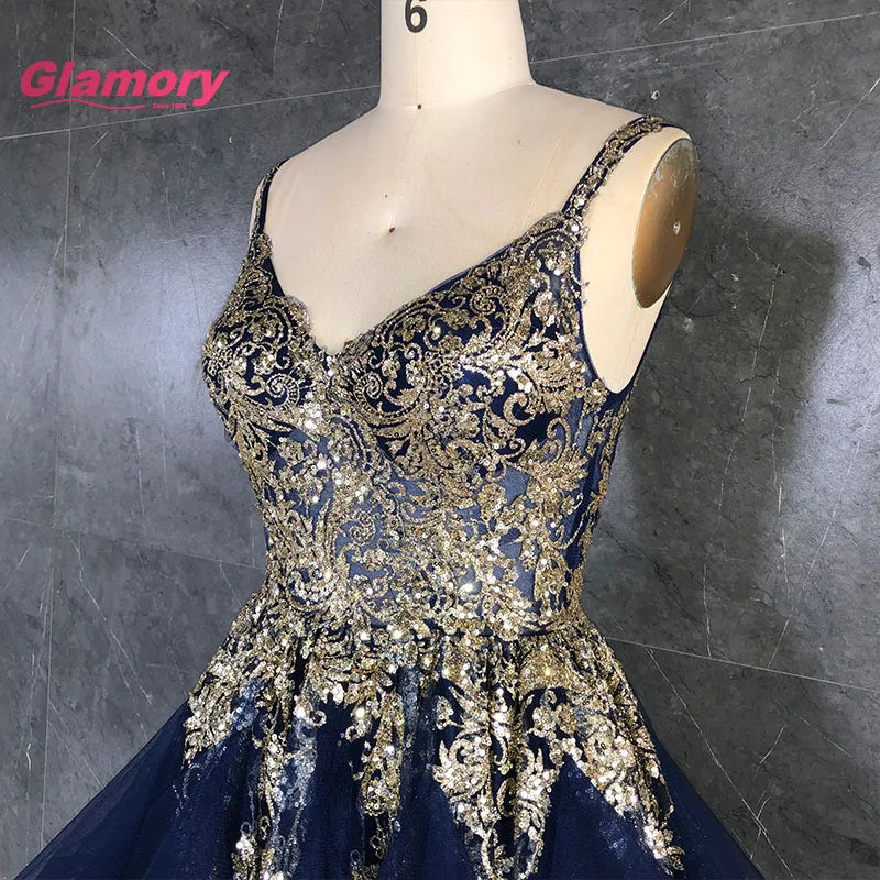 ChaoZhou Factory Sexy V Neck Embroidery Navy Blue Party Dress Mini Short Homecoming Prom Dress