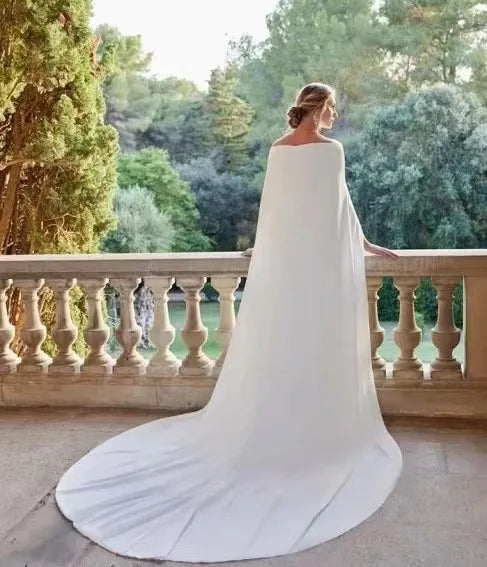 Sweeping Crepe Gown Satin Wedding Dresses Off Shoulder With Beaded Belt Bridal Gowns Women Wedding Guest Formal Party Dress