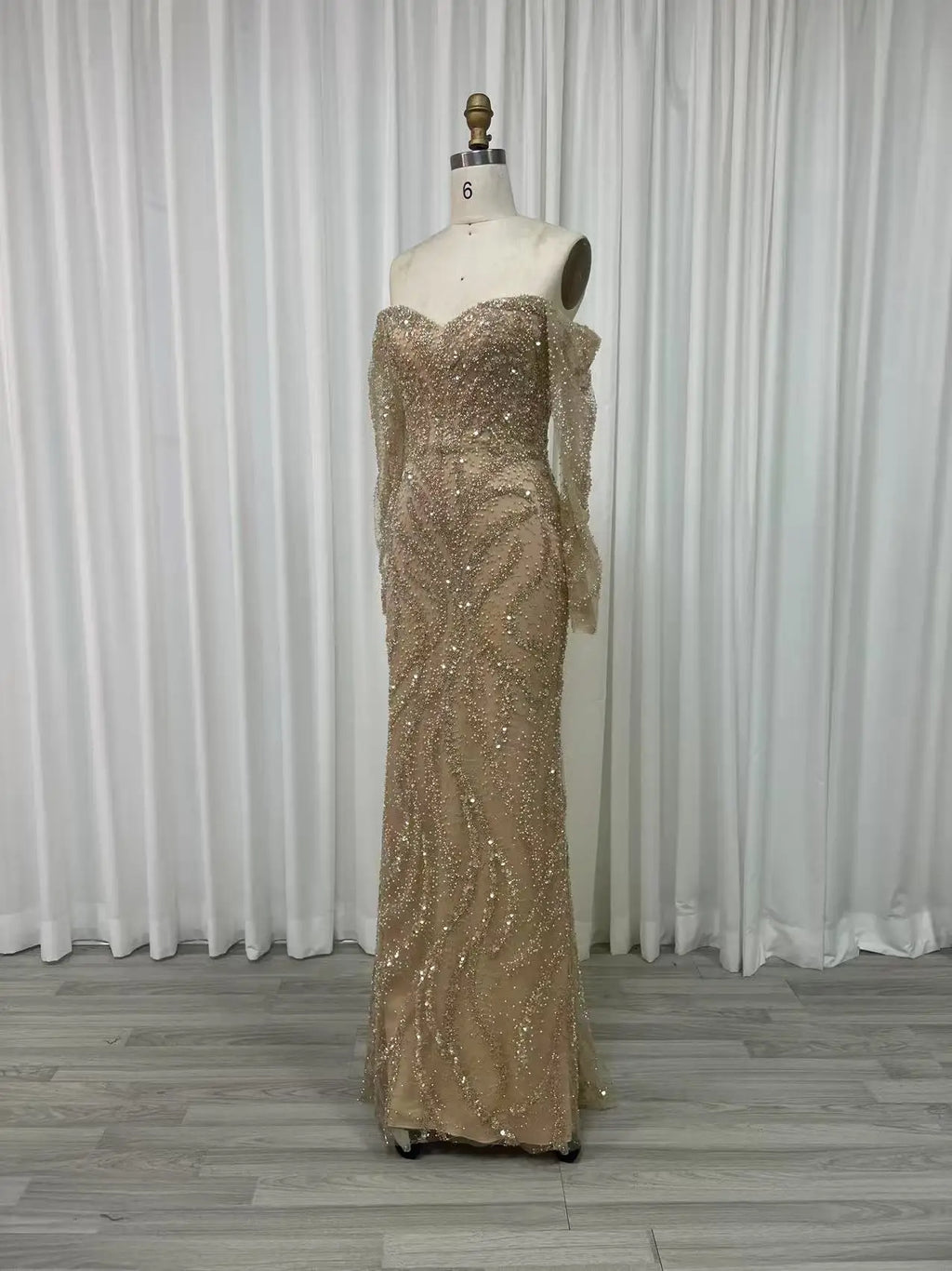 New Arrivals Luxury Dubai Mermaid  Evening Dresses Elegant Saudi Arabia Formal Party Gowns for Women Wedding