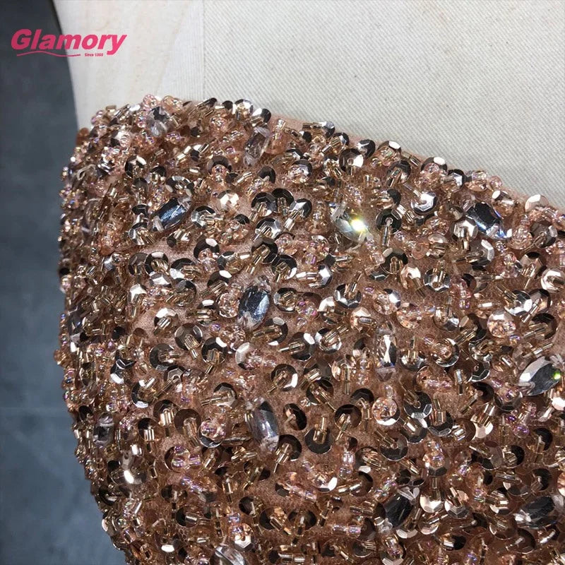 Chaozhou Evening Dress Factory Crystal Beading Satin Long Party Dress Gown