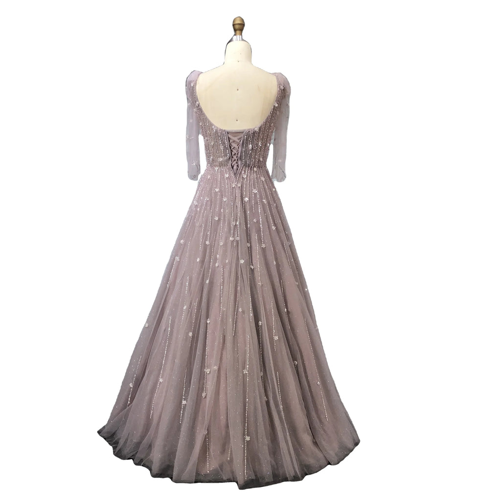 New Style Gorgeous A-line Glitter Tulle Evening Dress Spaghetti Strap With Bow Decoration Crystal Beading Party Gowns