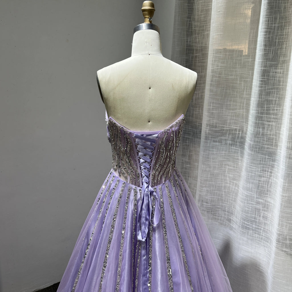 2022 Lilac a Line Evening Gowns High Quality Elegant Formal Party Prom Beading for Women Evening Dresses