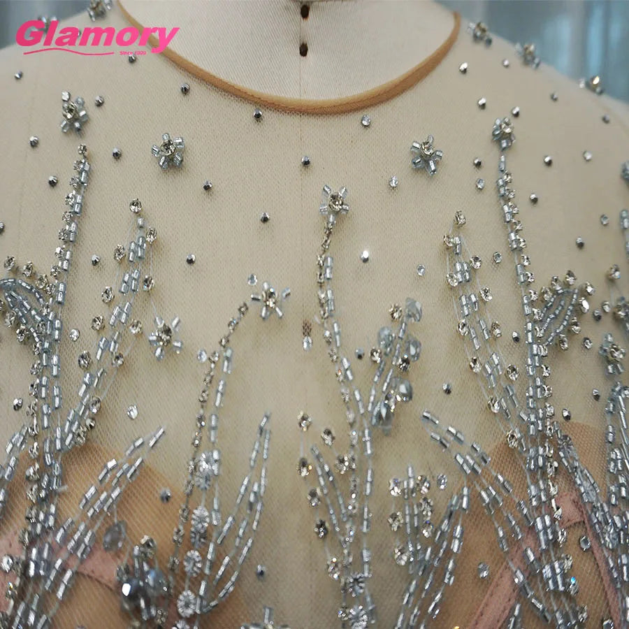 Hot Selling Bead Evening Dress Long Sleeves A-Line  Party  Evening Gown