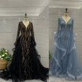 Summer Fashion 2022 New Tulle Beading Prom V-neck Ruffles Party Dress Banquet Long Plus Size Evening Dresses