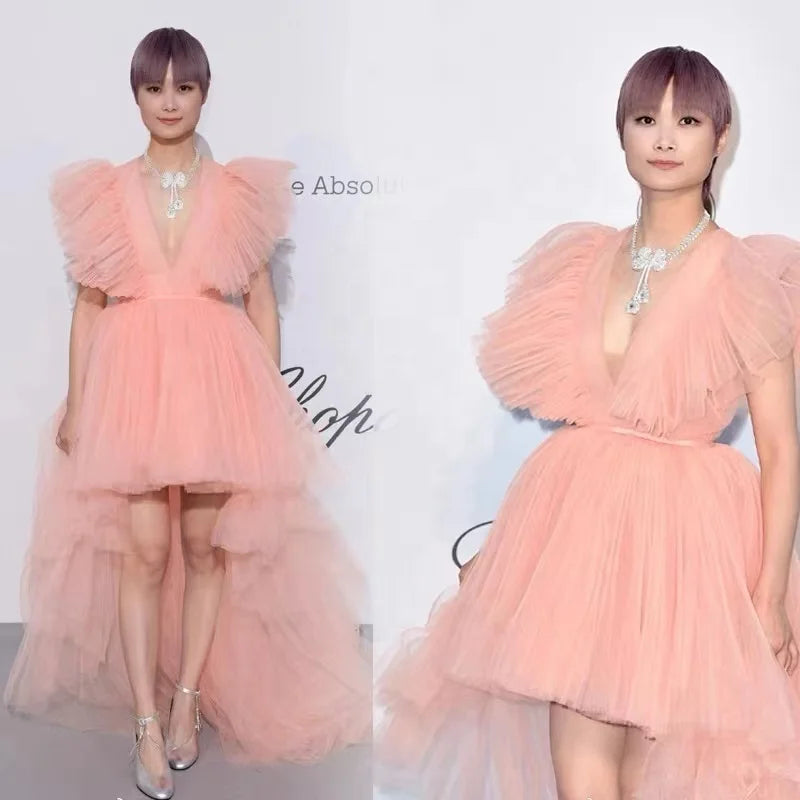 New Arrival Celebrity Wedding Party Mesh Puffy Top and Maxi Skirt  for Holiday Dress Birthday Party