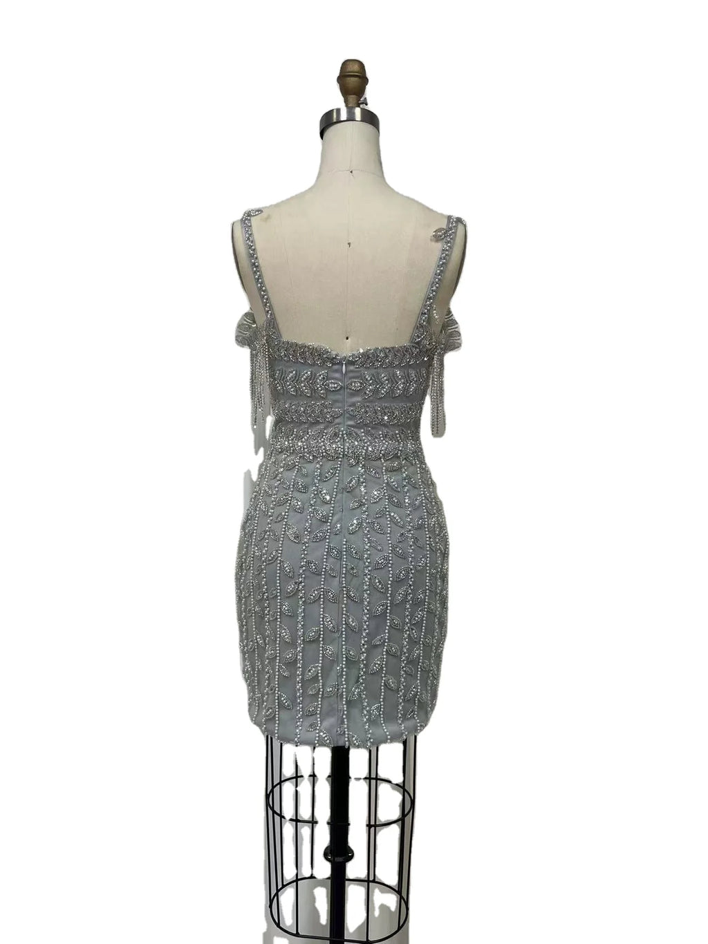 Short Saudi Arabic Luxury Tassel Straight Pink Evening Dress for Women Wedding Formal Party Gowns