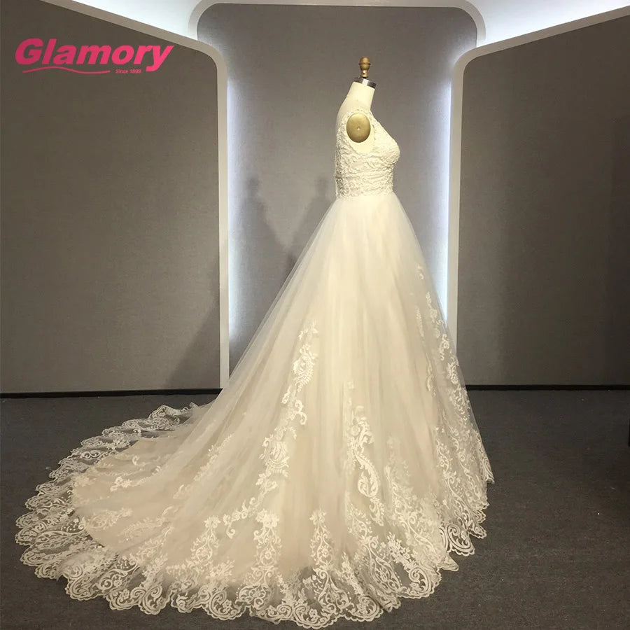 Real Pictures China Sleeveless Pure White Ball Gown Wedding Dress Vestido De Novia in Large Sizes