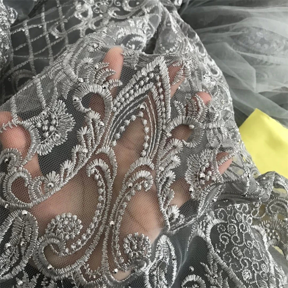 Dubai Sexy V-Neck Embroidery Beads Design Europe Plus Size Long Sleeves Women Gowns Formal Robe De Soiree Evening Dress