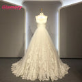 Real Pictures China Sleeveless Pure White Ball Gown Wedding Dress Vestido De Novia in Large Sizes