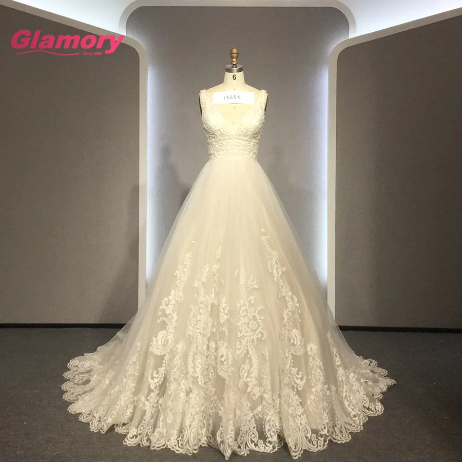 Real Pictures China Sleeveless Pure White Ball Gown Wedding Dress Vestido De Novia in Large Sizes
