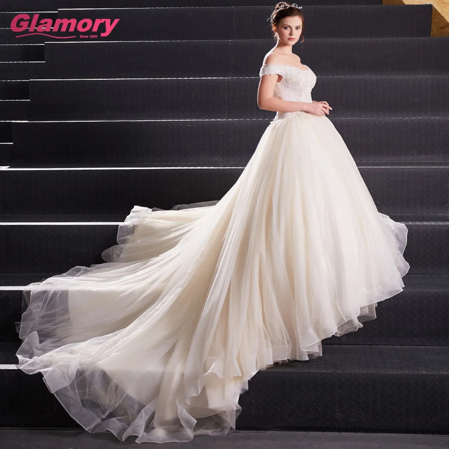 2020 Luxury Embroidered Applique Couture Dress With Detachable Skirt Wedding Gown