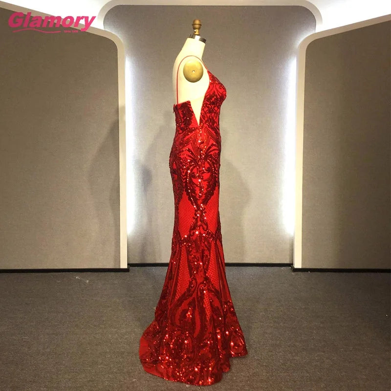 Mermaid Dresses 2020 Saudi Arabia Floor Length Vintage Evening Dress Multi Colors Sequined Formal Party Gowns