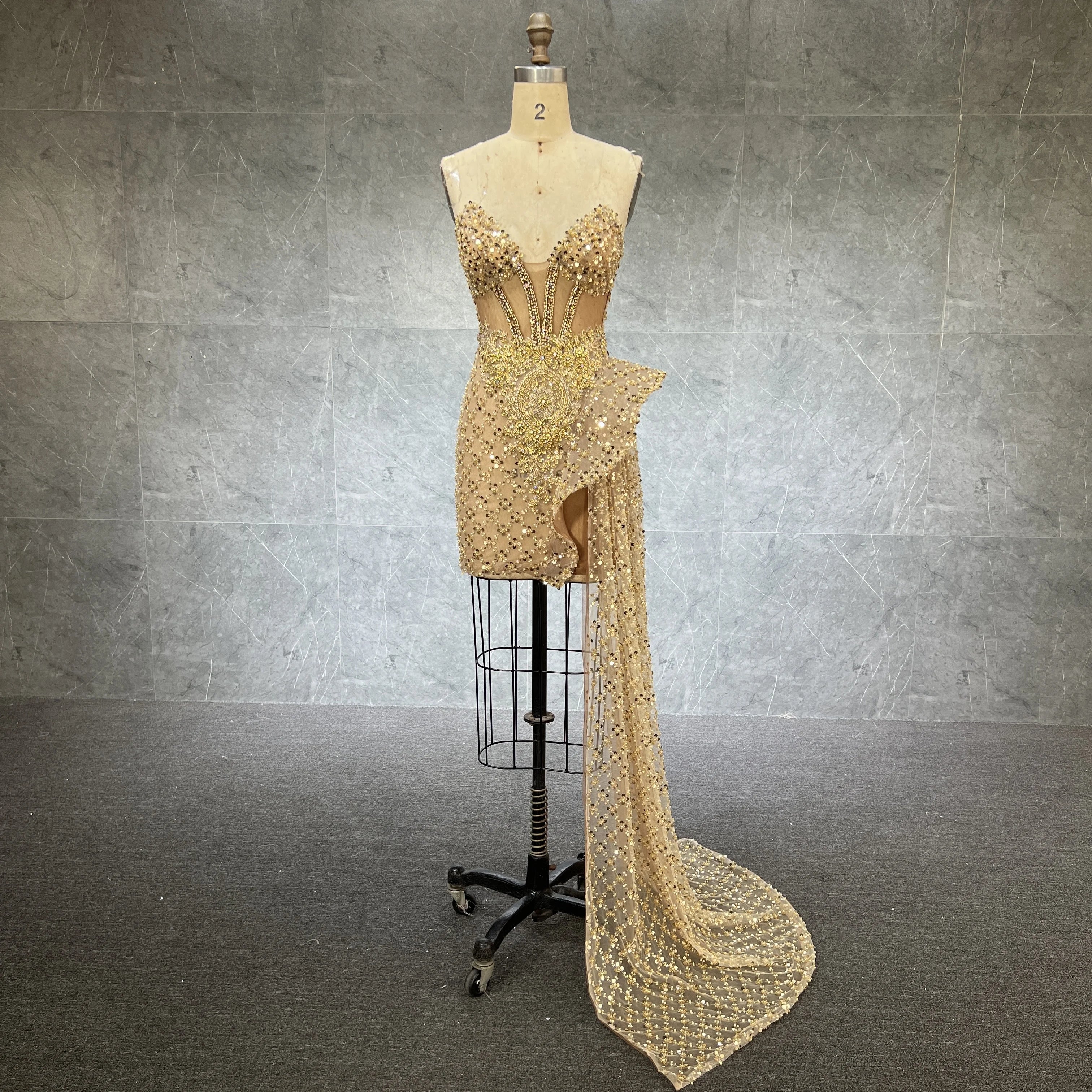 Sexy See Through Sweetheart Black Girls Sparkly Gold Sequin Short Prom Dresses 2022 for Birthday Party Gowns