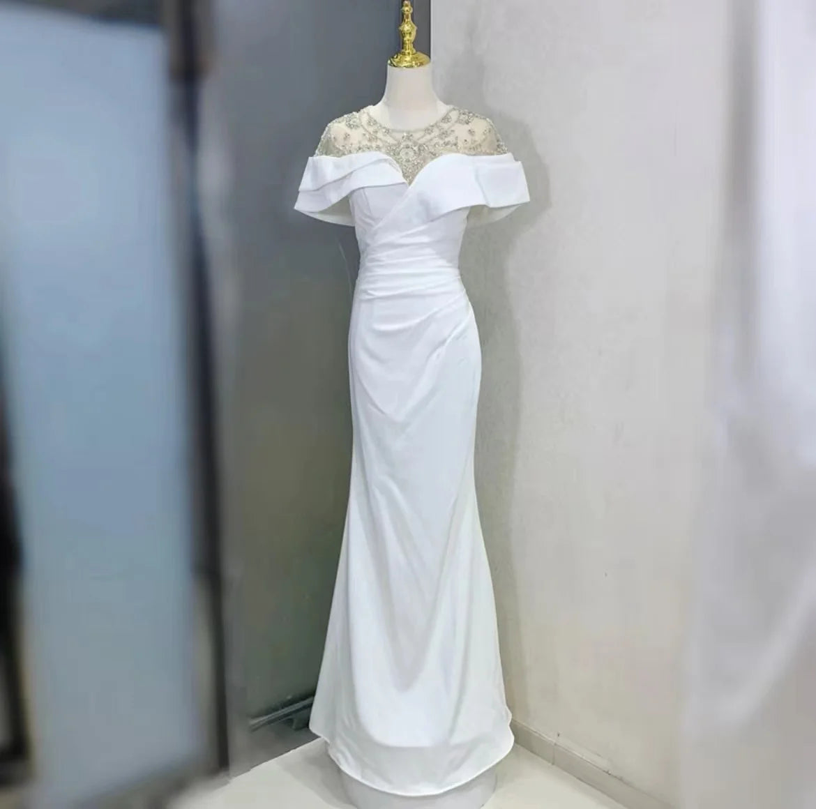 Red Banquet Evening Dress Fashion Party Long Evening Dress Elegant Slim Sexy Fishtail  Party  Dress