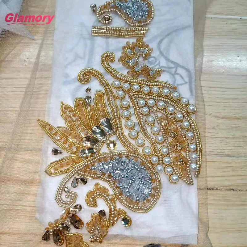 Green New Custom One-shoulder Handmade Beading Wrap Dresses Sexy Satin Evening Dresses  for Women